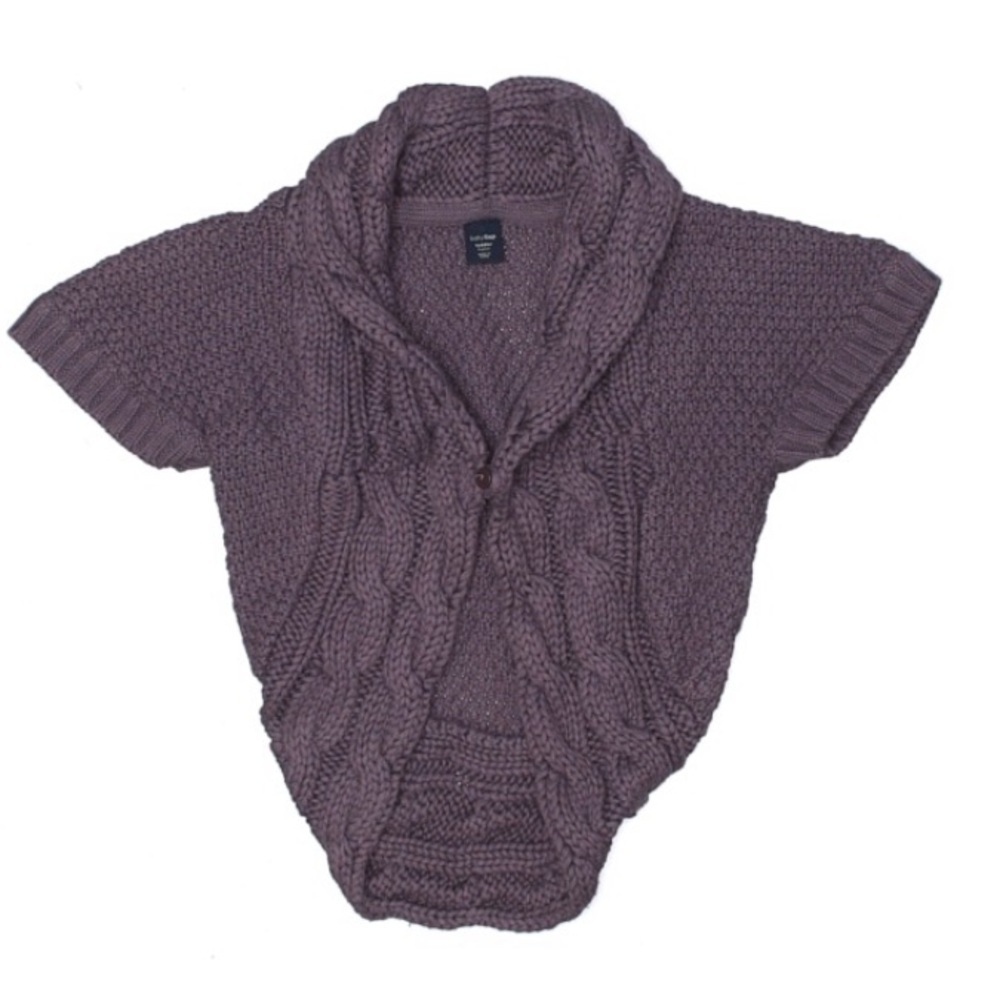 Baby Gap Chunky Knit Purple Sweater Shrug toddler 4